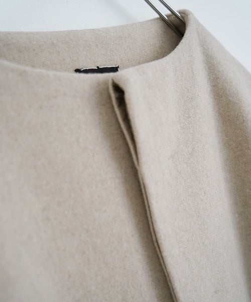 Mochiモチno collar coat [dark mocha/ma22-co-04]