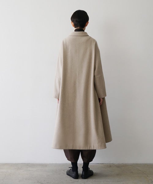 Mochi モチstand fall collar coat [dark mocha/ma21-co-02] 