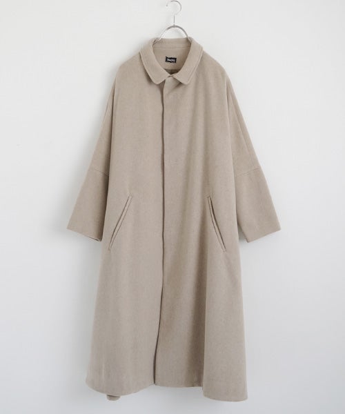 Mochi モチstand fall collar coat [dark mocha/ma21-co-02] 
