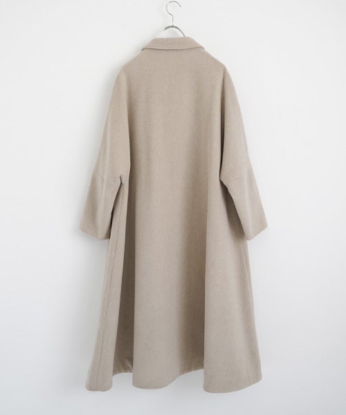 Mochi モチstand fall collar coat [dark mocha/ma21-co-02] 