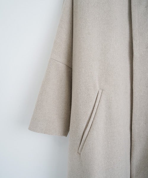 Mochi モチstand fall collar coat [dark mocha/ma21-co-02] 