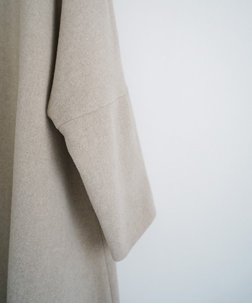 Mochi モチstand fall collar coat [dark mocha/ma21-co-02] 