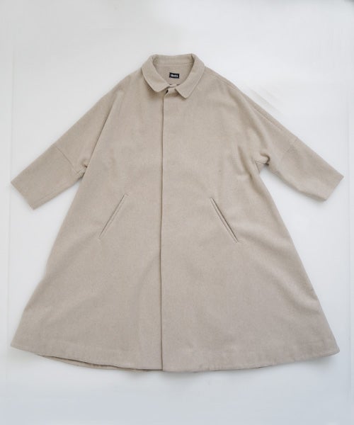 Mochi モチstand fall collar coat [dark mocha/ma21-co-02] 