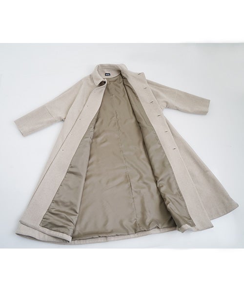Mochi モチstand fall collar coat [dark mocha/ma21-co-02] 