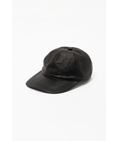 YOKO SAKAMOTOヨーコサカモトGIFT SHOP CAP LEATHER[BLACK/YS - 26AW - GS - CAP - LE]レザーキャップ