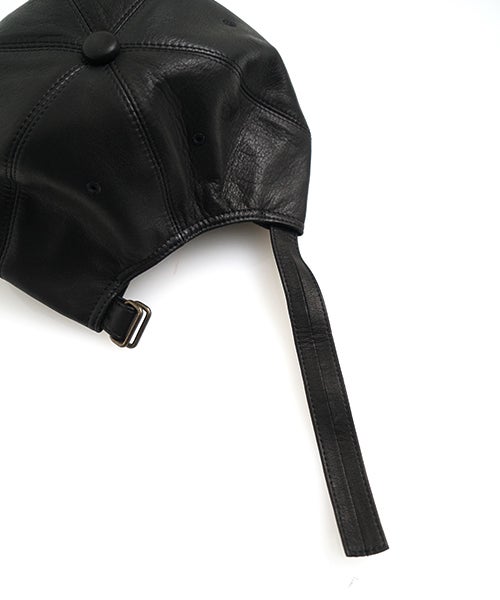 YOKO SAKAMOTO LEATHER HATヨーコサカモト レザーハット YOKO SAKAMOTO レザーキャップ GIFT SHOP CAP LEATHER / BLACK