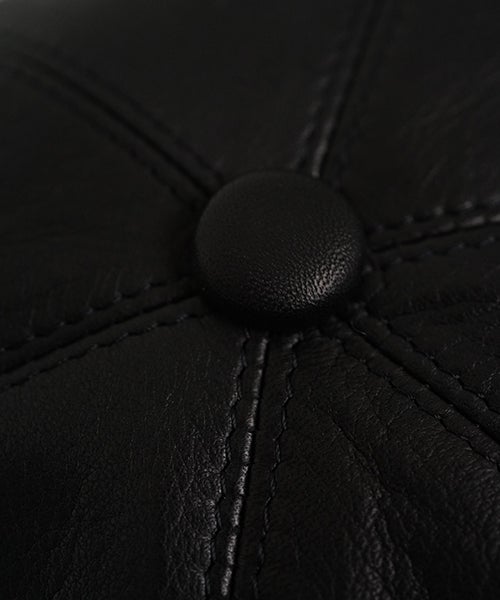 YOKO SAKAMOTO レザーキャップ GIFT SHOP CAP LEATHER / BLACK
