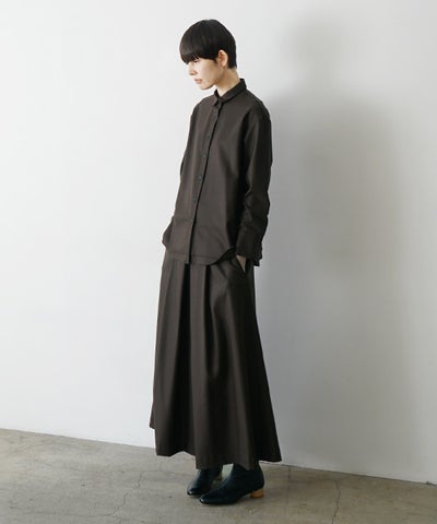 Mochiモチfront pleated culottes [dark mocha /ma26-pt-01] 