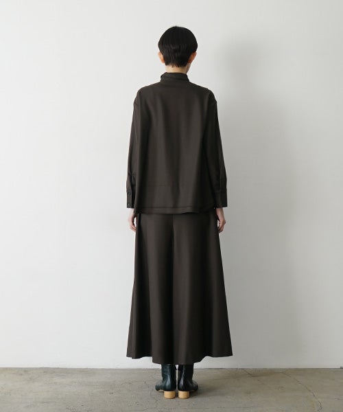 Mochiモチfront pleated culottes [dark mocha /ma26-pt-01] 