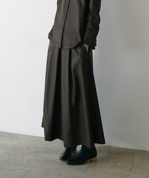 Mochiモチfront pleated culottes [dark mocha /ma26-pt-01] 