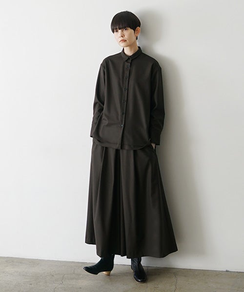 Mochiモチfront pleated culottes [dark mocha /ma26-pt-01] 