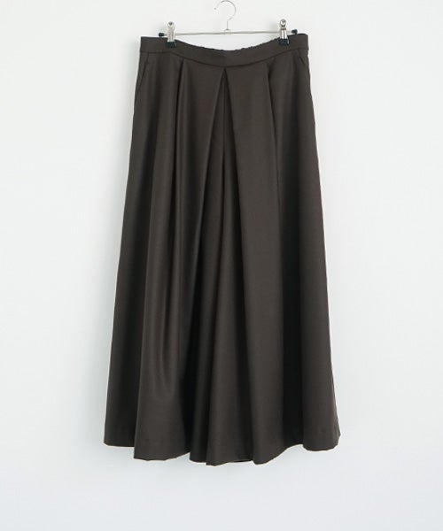 Mochiモチfront pleated culottes [dark mocha /ma26-pt-01] 