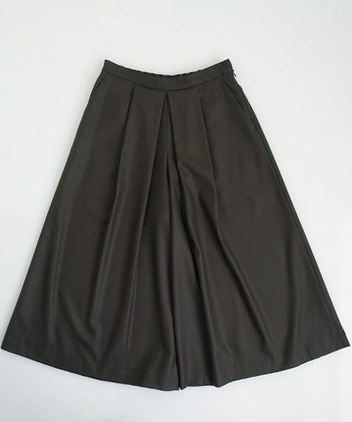 Mochiモチfront pleated culottes [dark mocha /ma26-pt-01] 