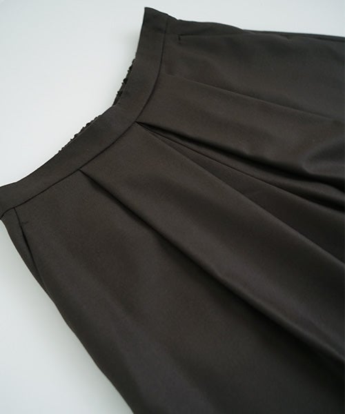 Mochiモチfront pleated culottes [dark mocha /ma26-pt-01] 