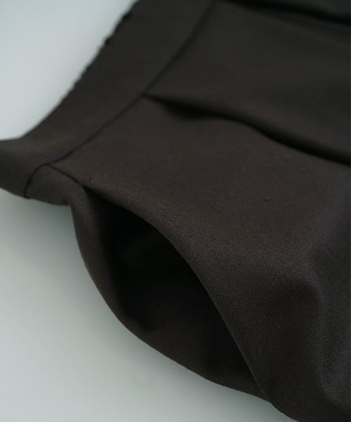 Mochiモチfront pleated culottes [dark mocha /ma26-pt-01] 