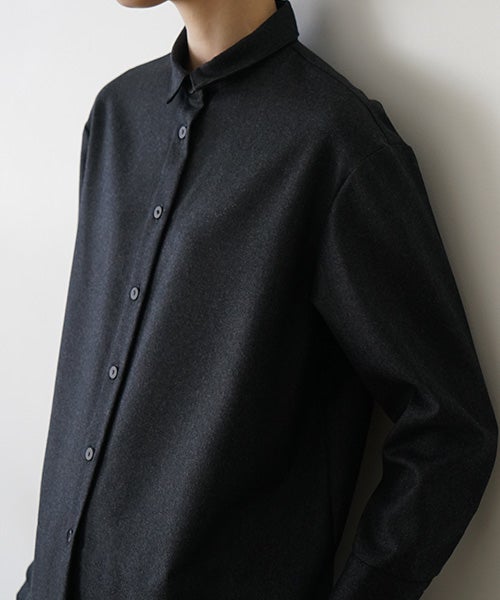 Mochiモチdouble slit shirt [dark gray/ma25-b-01]