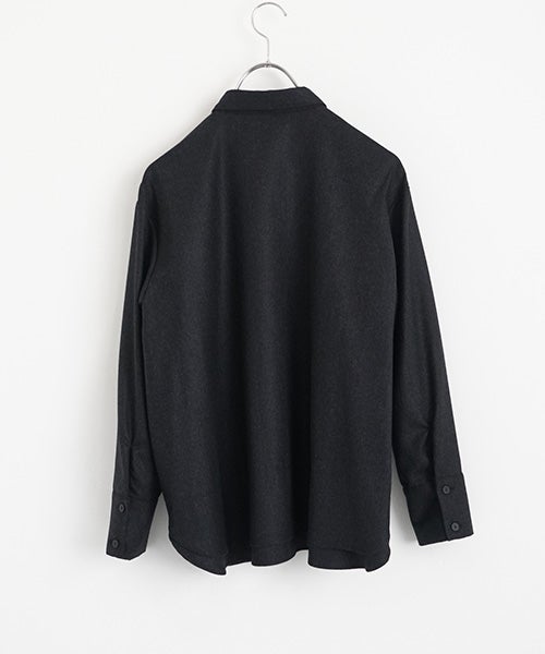 Mochiモチdouble slit shirt [dark gray/ma25-b-01]