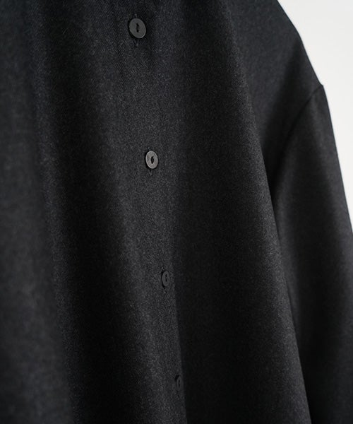 Mochiモチdouble slit shirt [dark gray/ma25-b-01]
