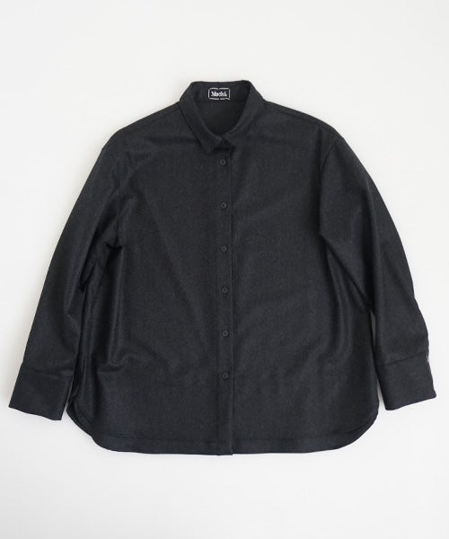 Mochiモチdouble slit shirt [dark gray/ma25-b-01]
