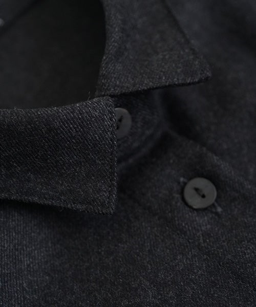 Mochiモチdouble slit shirt [dark gray/ma25-b-01]