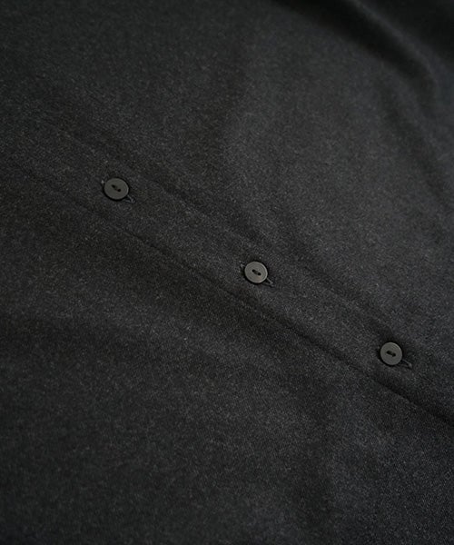 Mochiモチdouble slit shirt [dark gray/ma25-b-01]