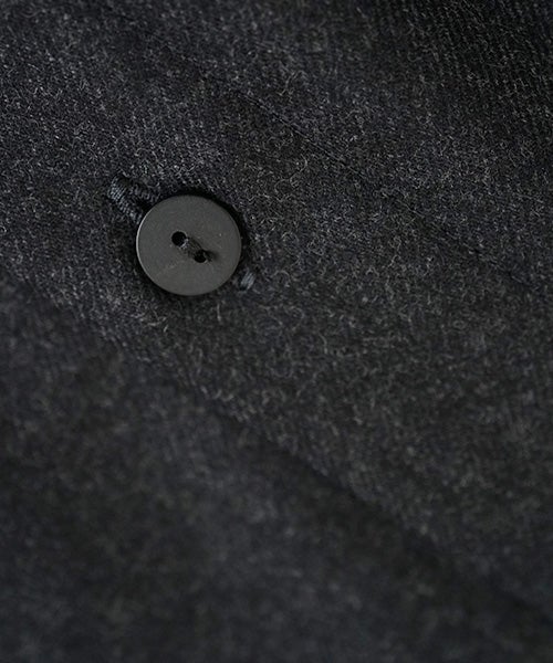 Mochiモチdouble slit shirt [dark gray/ma25-b-01]