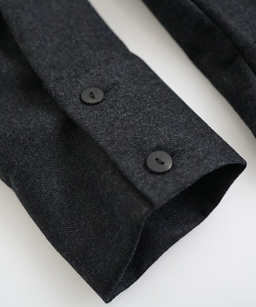 Mochiモチdouble slit shirt [dark gray/ma25-b-01]