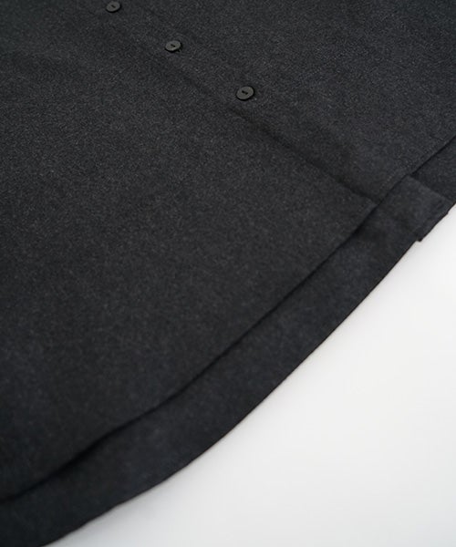 Mochiモチdouble slit shirt [dark gray/ma25-b-01]