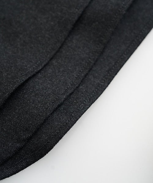 Mochiモチdouble slit shirt [dark gray/ma25-b-01]