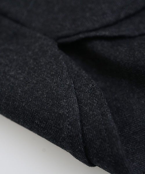Mochiモチdouble slit shirt [dark gray/ma25-b-01]