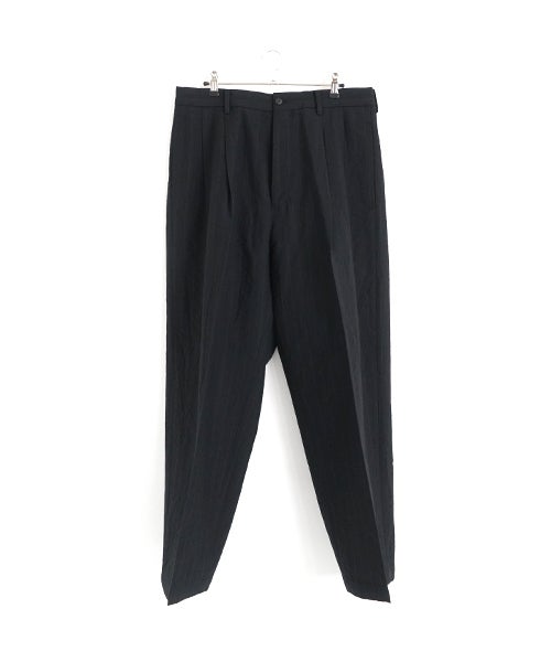 YOKO SAKAMOTO / ヨーコサカモトDOUBLE PLEATED TROUSERS (BLACK) YS - 26AW - 16