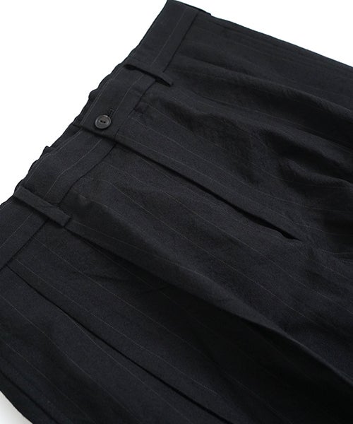 YOKO SAKAMOTO / ヨーコサカモトDOUBLE PLEATED TROUSERS (BLACK) YS - 26AW - 16