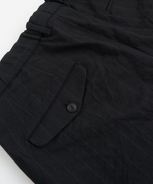 YOKO SAKAMOTO / ヨーコサカモトDOUBLE PLEATED TROUSERS (BLACK) YS - 26AW - 16