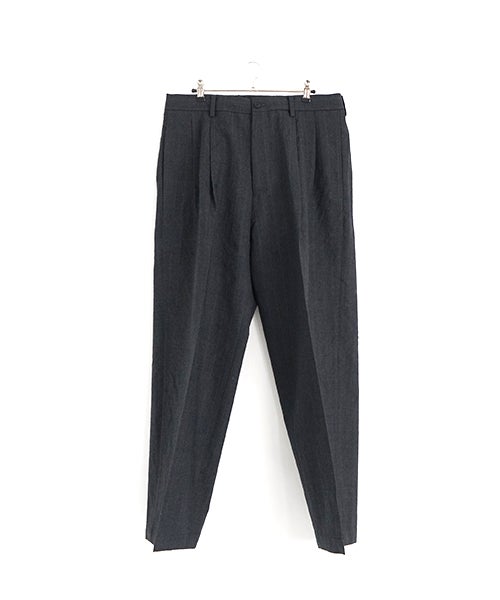 YOKO SAKAMOTO / ヨーコサカモトDOUBLE PLEATED TROUSERS (CHARCOAL GRAY) YS - 26AW - 16