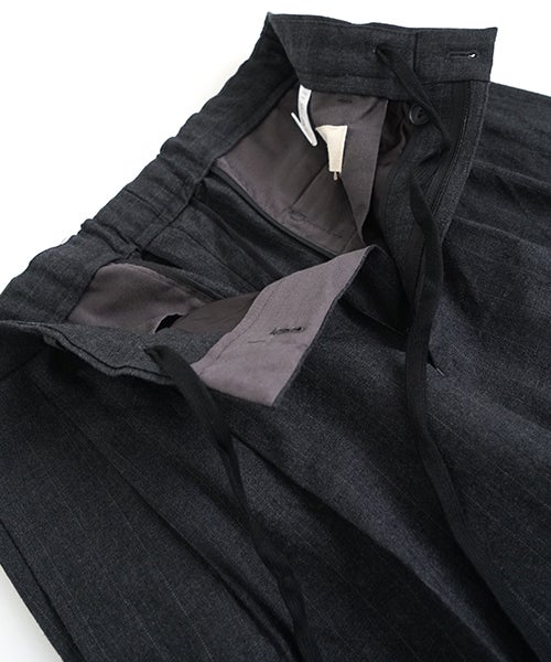 YOKO SAKAMOTO / ヨーコサカモトDOUBLE PLEATED TROUSERS (CHARCOAL GRAY) YS - 26AW - 16