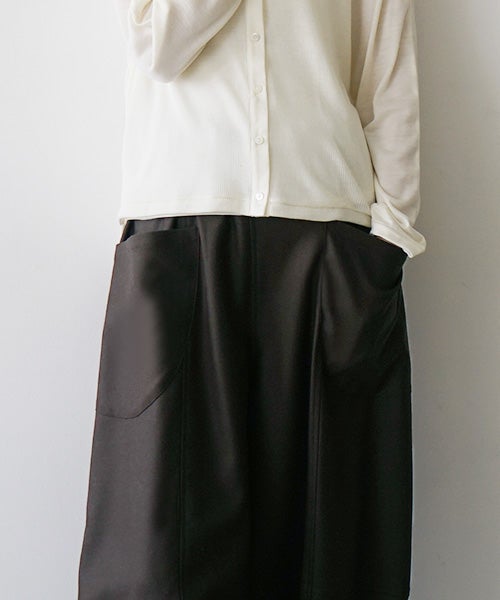 Mochiモチsarouel pants [dark mocha/ma24-pt-02] 