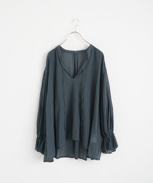 suzuki takayukiスズキタカユキsmock blouse [A271-12/pale fir green]