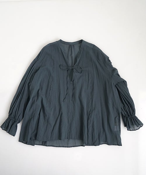 suzuki takayukiスズキタカユキsmock blouse [A271-12/pale fir green]