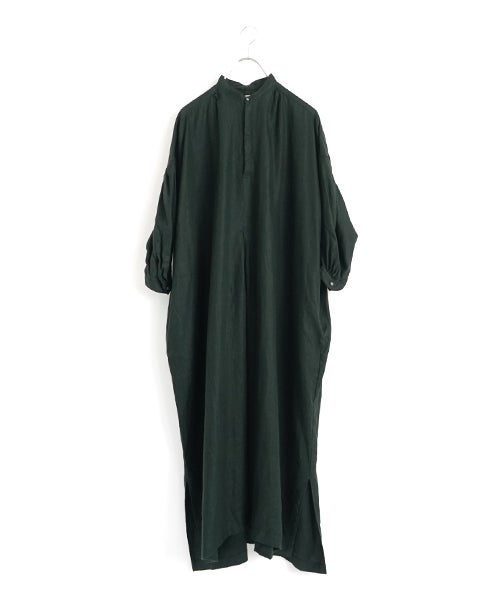 suzuki takayukiスズキタカユキpeasant dress [deep forest pine/A271-12]