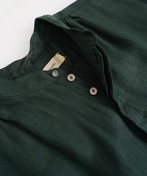 suzuki takayukiスズキタカユキpeasant dress [deep forest pine/A271-12]