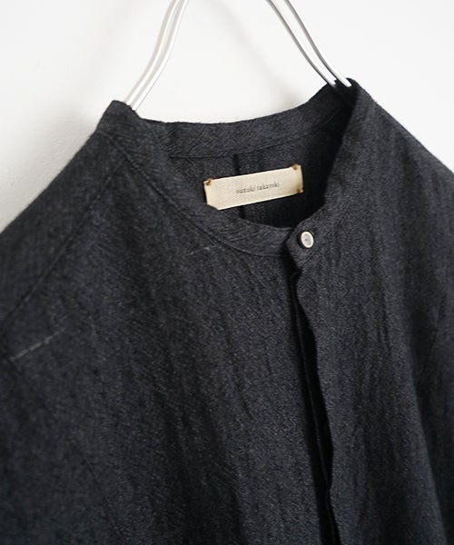 suzuki takayukiスズキタカユキtuck-gathered dress [lint black/A271-18]