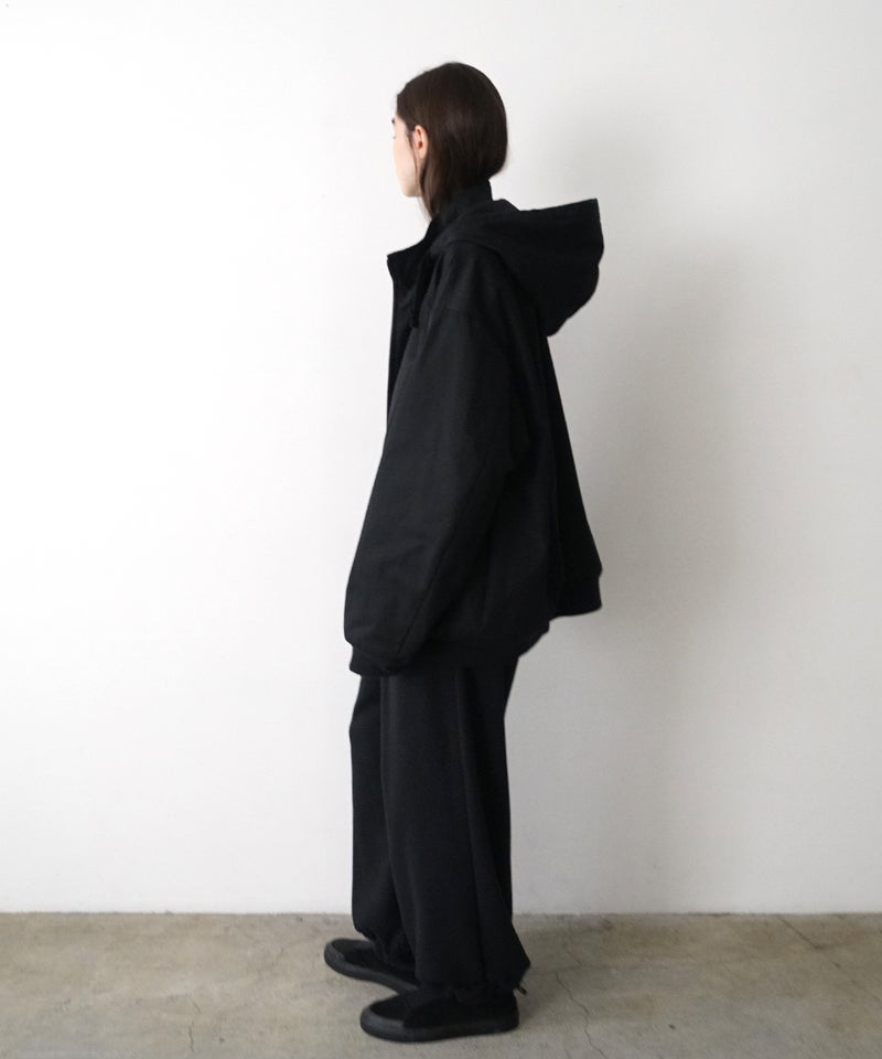 VUm hooded stand collar blouson FINX COTTON / BLACK] blu-009