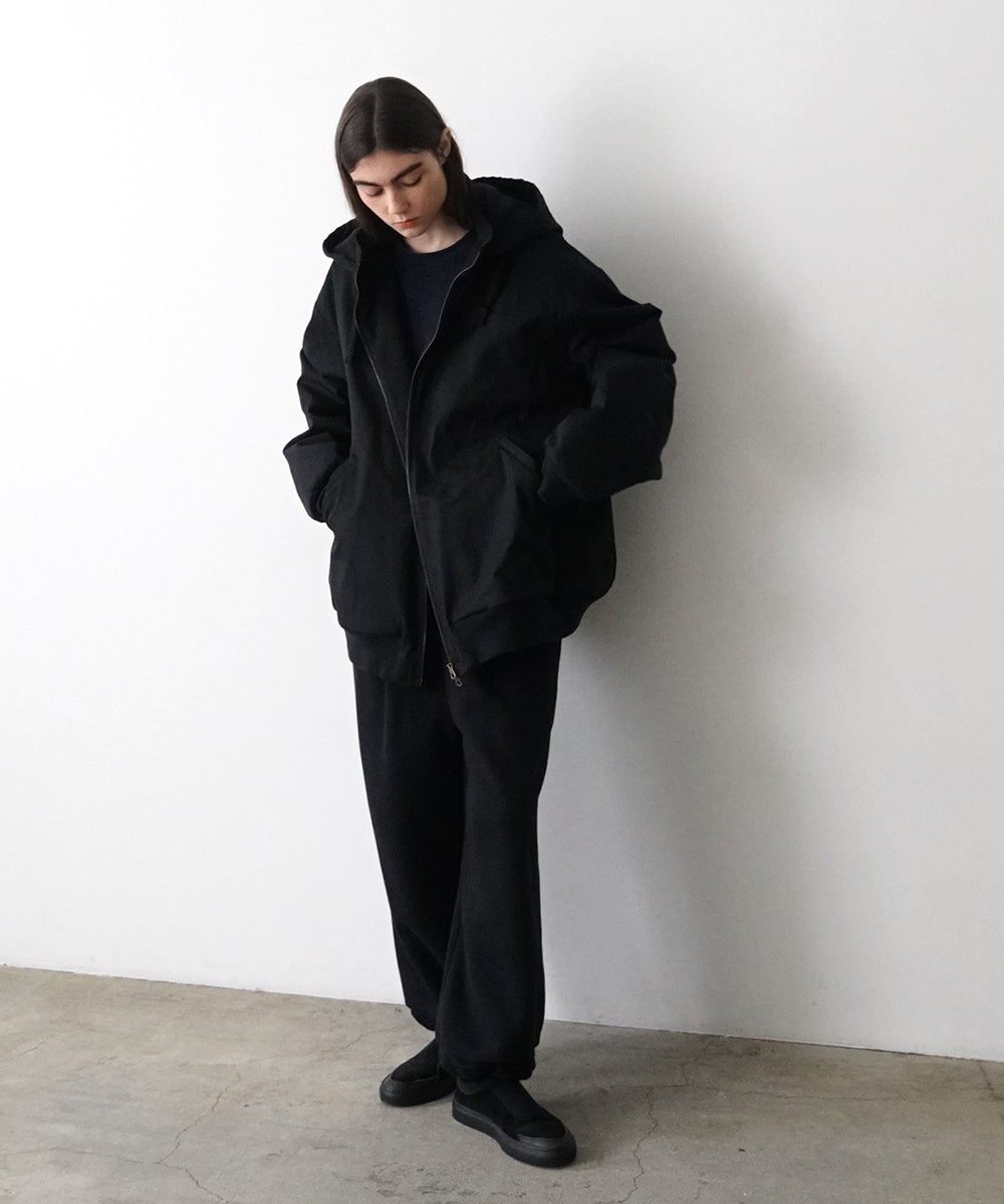 VUm hooded stand collar blouson FINX COTTON / BLACK] blu-009