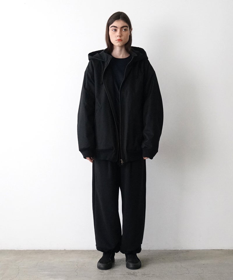 VUm hooded stand collar blouson FINX COTTON / BLACK] blu-009