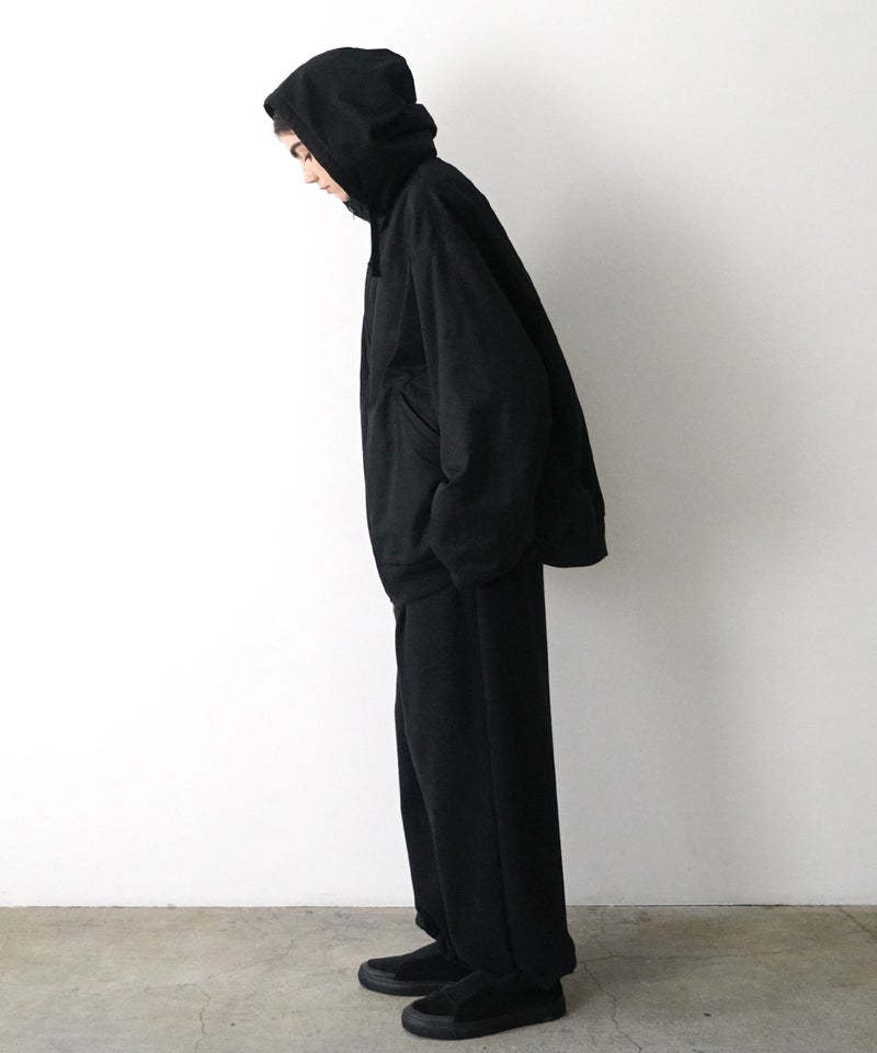 VUm hooded stand collar blouson FINX COTTON / BLACK] blu-009