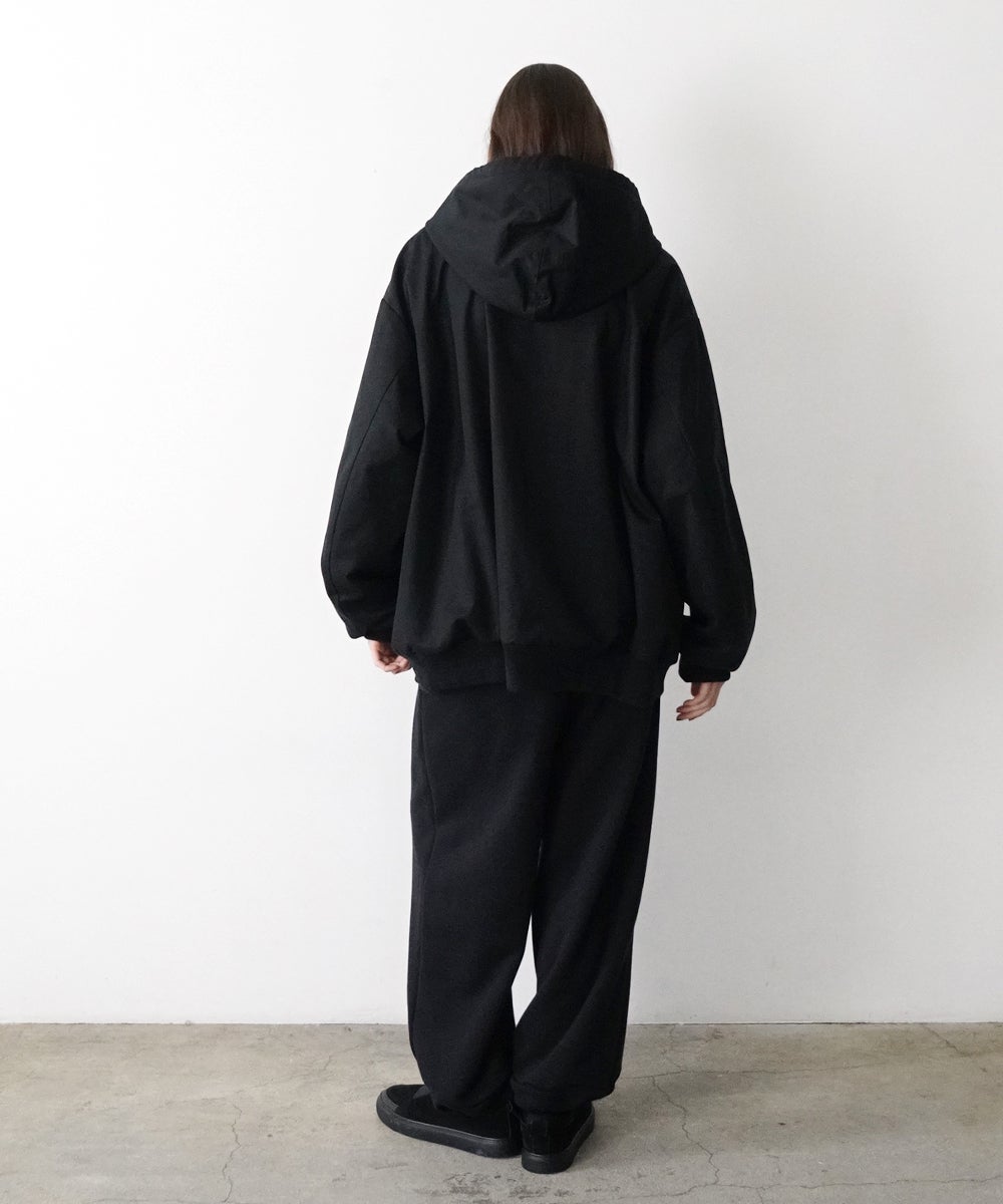 VUm hooded stand collar blouson FINX COTTON / BLACK] blu-009