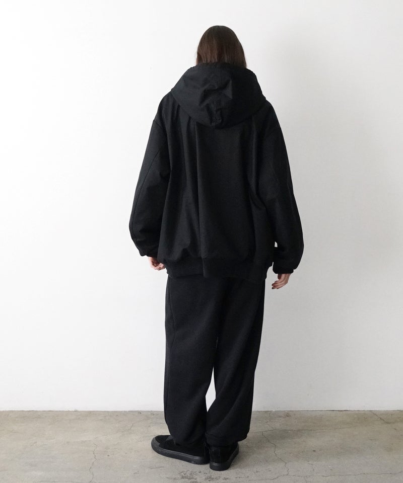 VUm hooded stand collar blouson FINX COTTON / BLACK] blu-009