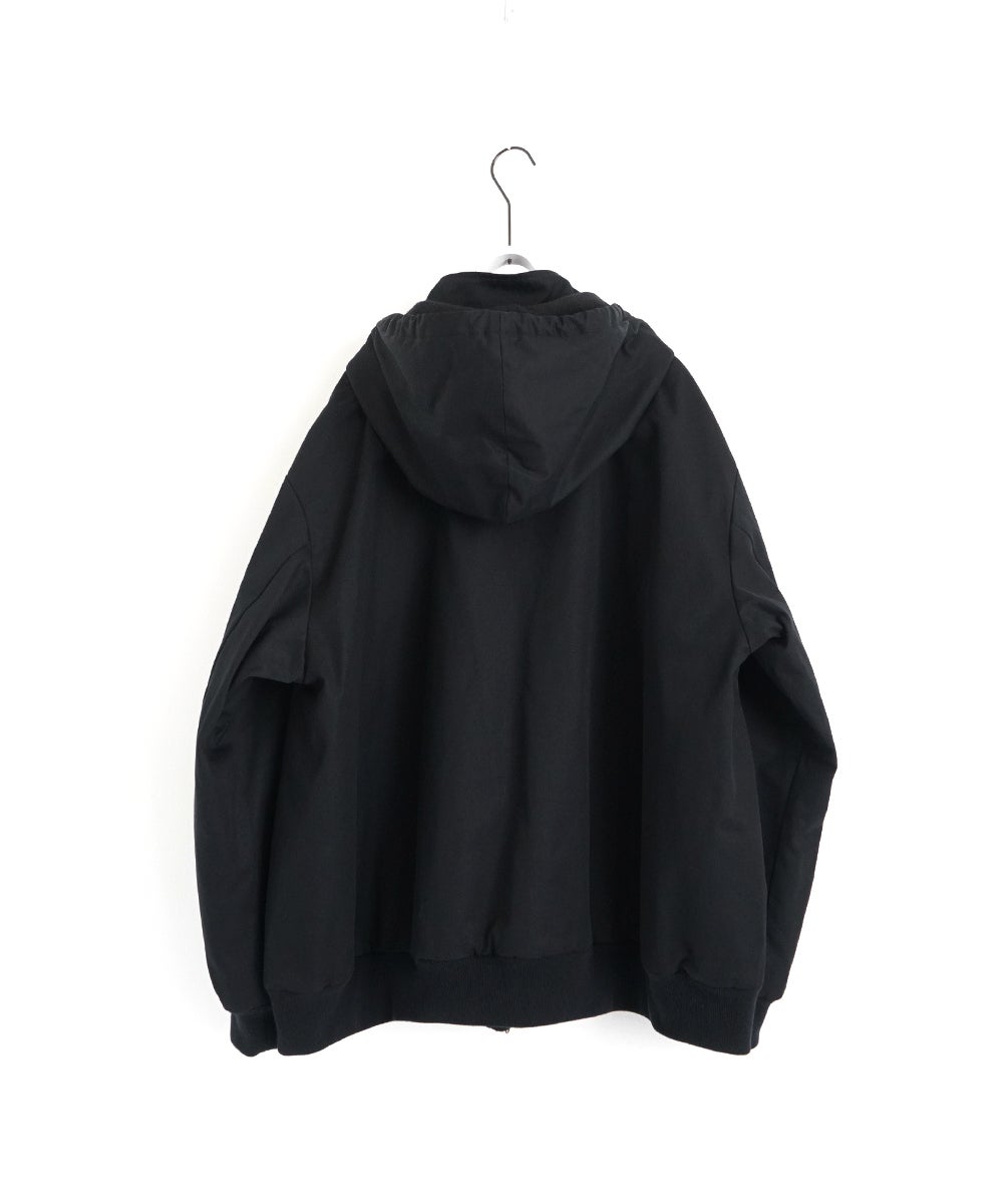 VUm hooded stand collar blouson FINX COTTON / BLACK] blu-009
