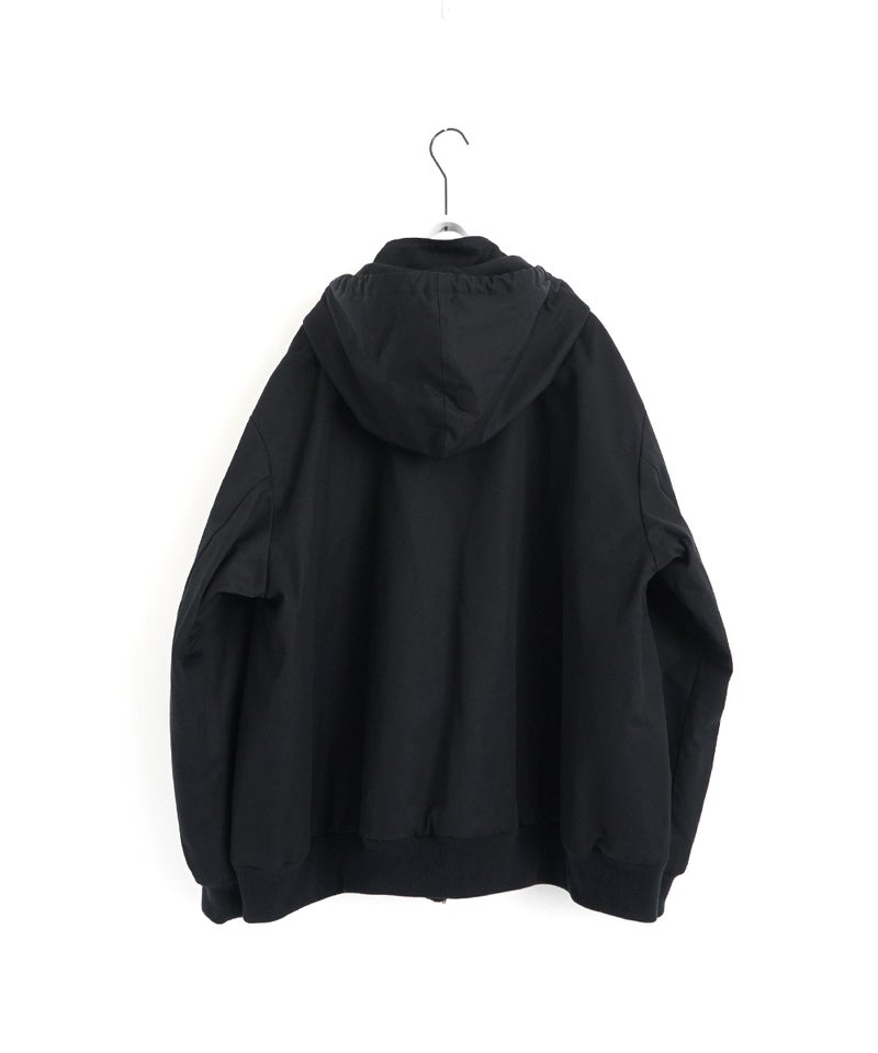 VUm hooded stand collar blouson FINX COTTON / BLACK] blu-009