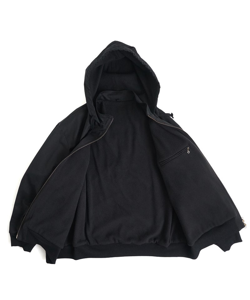 VUm hooded stand collar blouson FINX COTTON / BLACK] blu-009